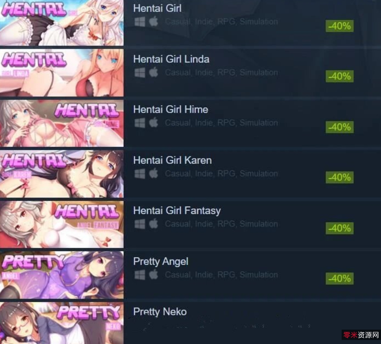 GirlGame制作组SLG游戏合集，8款官方中文游戏，总计1.3G视频大小